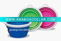 Silicone foldable dog bowl