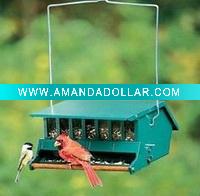 Galvanized bird feeder