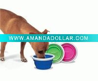 foldable pet bowl with cover