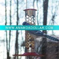 Galvanized bird feeder