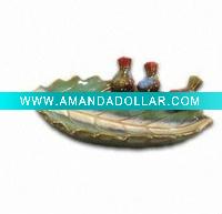 Ceramic garden bird feeder planter