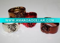 Ceramic Plated Flower Napkin Rings