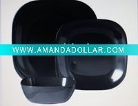 Rounded Square Melamine Dinnerware Set--12pcs