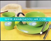 Wholesale ceramic breakfast set (porcelain breakfast set, children set, breakfast bowl cup, bread plate)