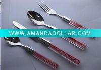 cutlery set with plastic handle