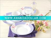 Wholesale Purple porcelain dinnerware set