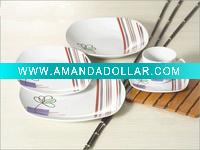silver porcelain dinnerware set