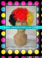 Wholesale 2012 World Cup Football Sports fans Mask cheer team Wig Party FBW-0008