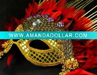 plastic material Christmas party masks