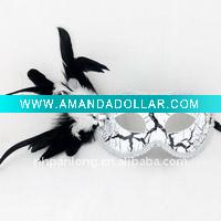 Wholesale 2011 latest fashion party mask,hot sale fashion feather mask, masquerade party mask DM0004