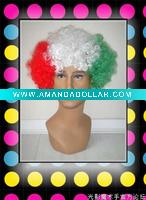 Wholesale 2012 World Cup Football Sports fans Mask cheer team Wig Party FBW-0009