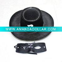 party accessory--zorro's hat and eye mask hot sale!