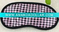 Wholesale 190T poly pu grid printed eye mask
