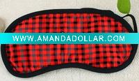 Wholesale 190T poly pu grid printed eye mask