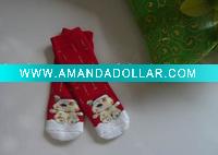 Wholesale terry red christmas socks