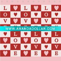 Wholesale printed love polyester shower curtain
