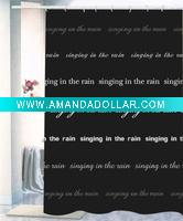 Wholesale printed letter polyester shower curtain