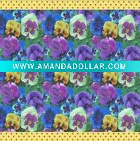 Wholesale printed flower(pansy)polyester shower curtain