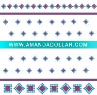 printed mosaic polyester shower curtain