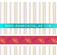 printed string polyester shower curtain