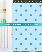 printed dots polyester shower curtain