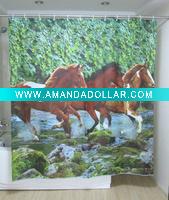 photo printed shower curtain