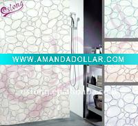 Printed Polyester Shower Curtain Fabric Bath Textile