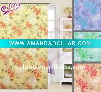 Printed Polyester Shower Curtain Fabric Bath Textile