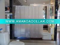 white pvc shower curtain