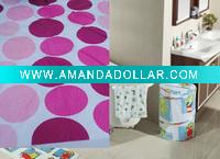 polyester hookless shower curtain bath textile