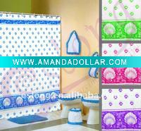 Printed Polyester Shower Curtain Fabric Bath Textile