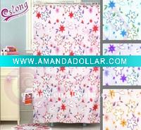 Printed Polyester Shower Curtain Fabric Bath Textile