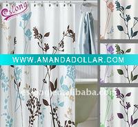 Printed Polyester Shower Curtain Fabric Bath Textile