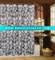 Polyester Shower curtain 100pcs min order 2.56USD/pc