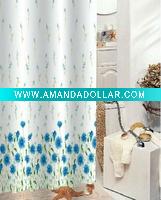 Polyester Shower curtain 100pcs min order 2.56USD/pc