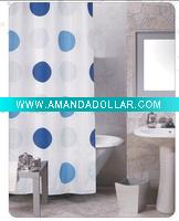 PVC shower curtain printed style