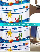 2011 Luxury fancy waterproof cartoon shower curtain