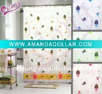 Wholesale Printed Polyester Shower Curtain Fabric Bath Textile