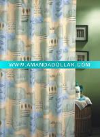 Wholesale 100 % polyester Shower Bathroom bath Curtain