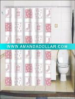 Wholesale Ningbo factory polyester waterproof shower curtain