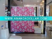 Wholesale Ningbo factory beautiful printing flowers pvc curtain