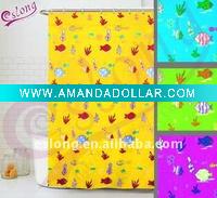 Wholesale Printed Polyester Shower Curtain Fabric Bath Textile