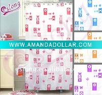 Wholesale Printed Polyester Shower Curtain Fabric Bath Textile
