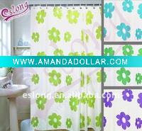 Wholesale Printed Polyester Shower Curtain Fabric Bath Textile