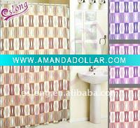 Printed Polyester Shower Curtain Fabric Bath Textile