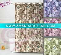 Wholesale Printed Polyester Shower Curtain Fabric Bath Textile