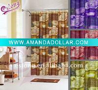 Printed Polyester Shower Curtain Fabric Bath Textile