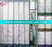 Printed Polyester Shower Curtain Fabric Bath Textile