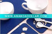 Wholesale new design of felt coaster and felt placemat