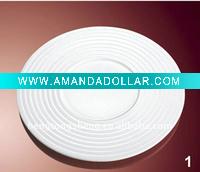 plain white round ceramic placemats